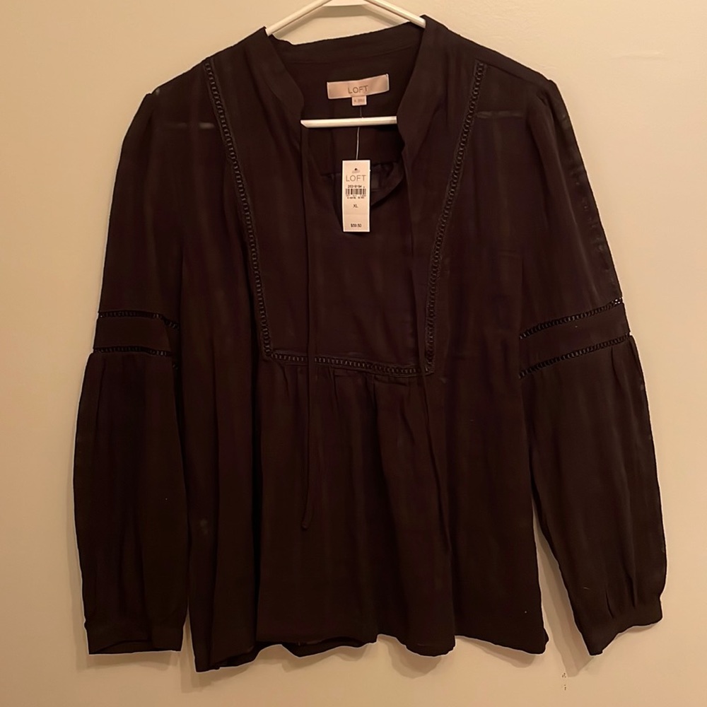 Black Loft blouse, size XL